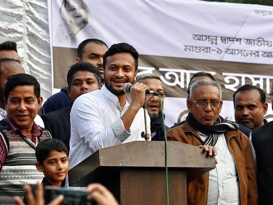 Shakib Al Hasan bats for ruling party in elections - DailyNews